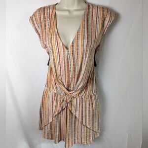 BCBG Romper size Small Dusty‎ Pink Multi color